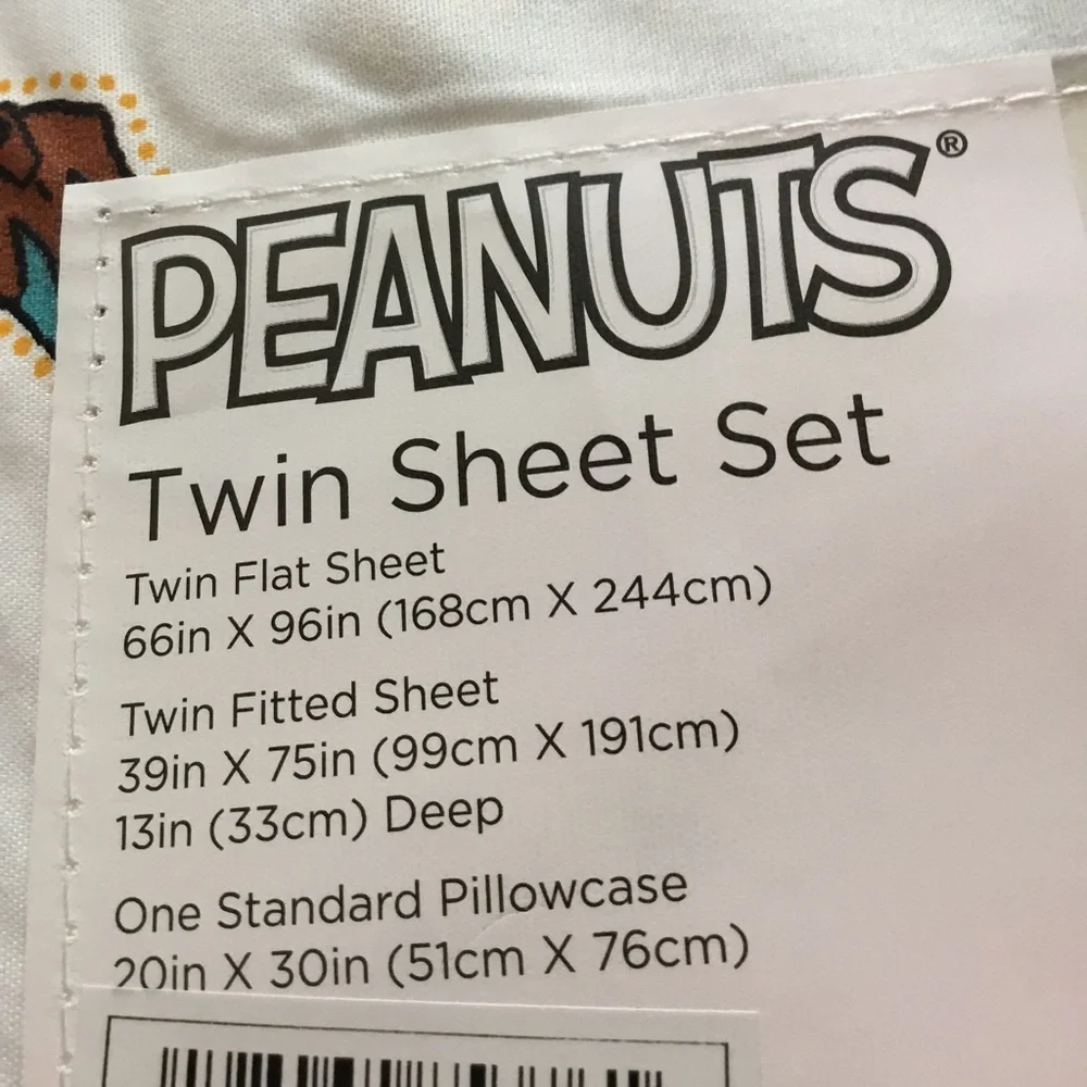 Berkshire Blanket and Home Polyester Twin Size Snoopy Peanuts Sheet Set …